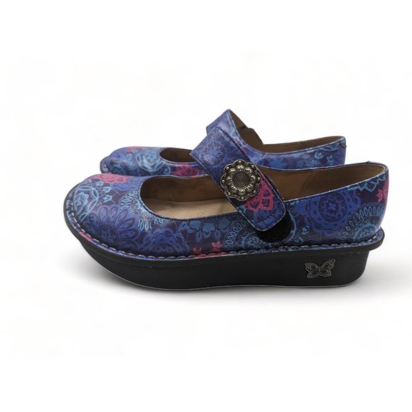 Alegria PG Lite Paloma 217 Kaleidoscope Mary Jane Leather Clogs Size EU 35 US 5 - Picture 4 of 8